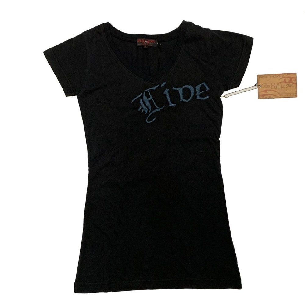 Raw7 V-Neck T-Shirt "Eagle" - Black